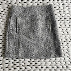 Gray Loft Wool Skirt
